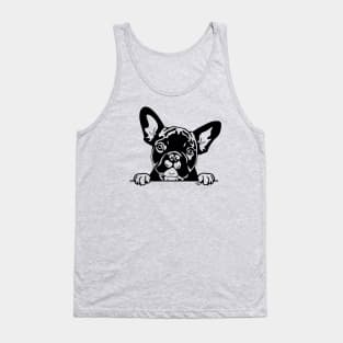 French Bulldog Puppy Peeking Tank Top